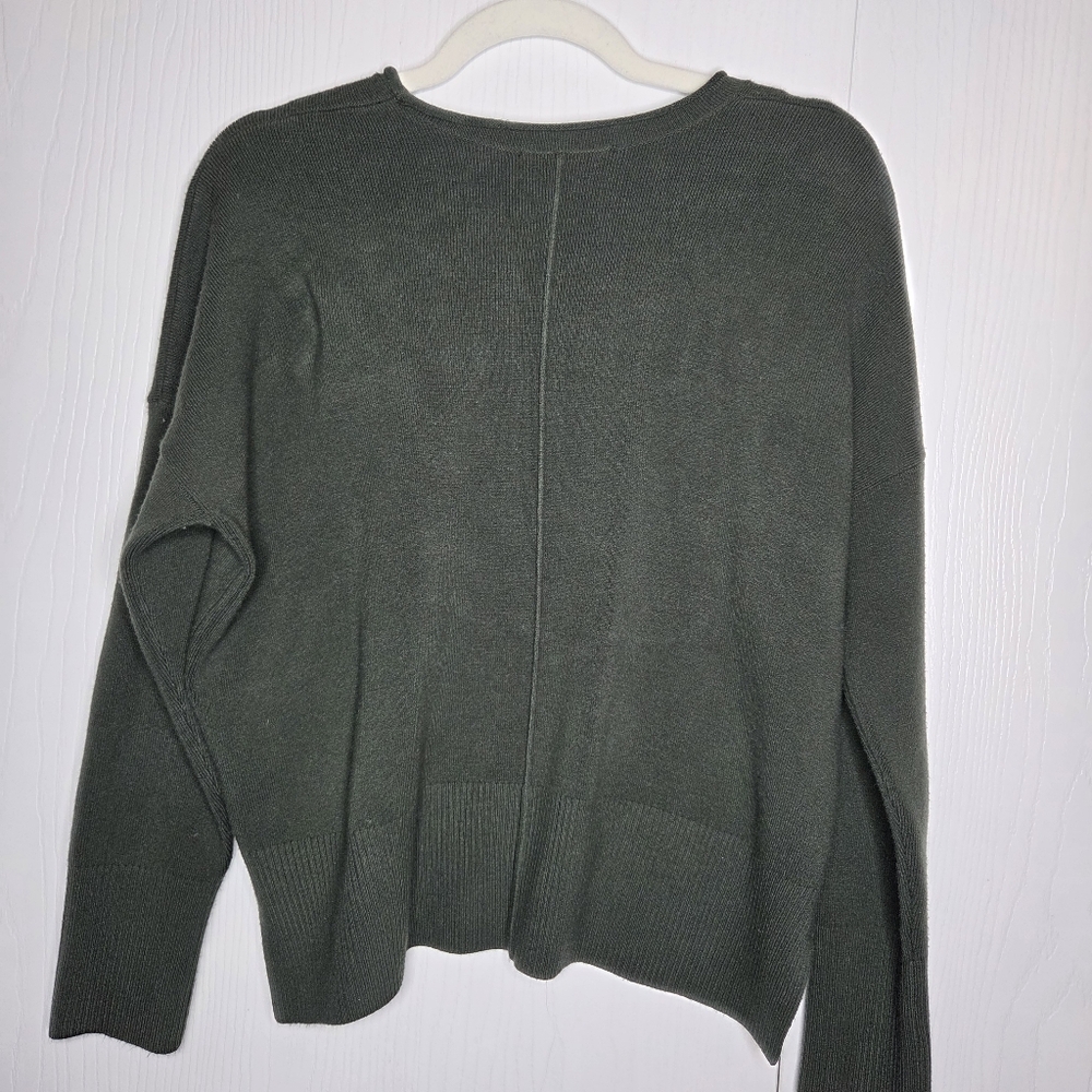 French Connection Dark Olive Crewneck Sweater-Size XS - Picture 10 of 12